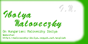 ibolya maloveczky business card
